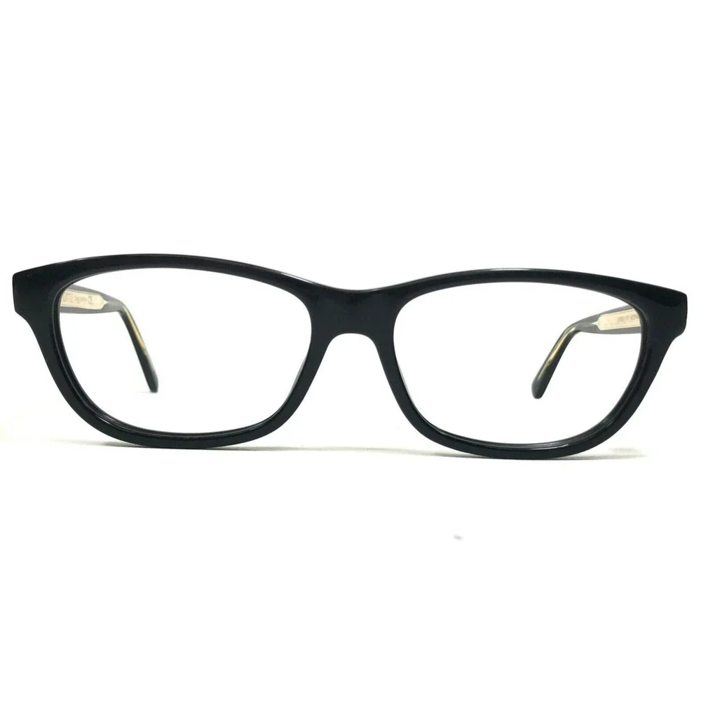 Gucci Eyeglasses Frames GG0315O 001 Black Gold Oval Cat Eye Full Rim 54-19-140
